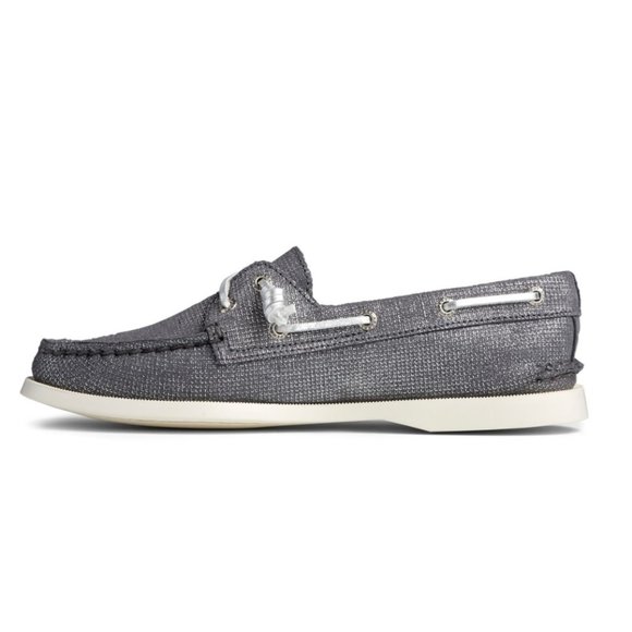 Sperry Vida Brushed Silver Metallic Boat Shoes - Picture 4 of 15